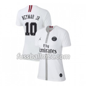 Fußballtrikots Paris Saint-Germain Neymar JR 10 Jodan Weiß Frauens Ausweich Trikotsatz 2018-2019